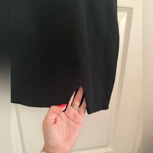Tweed Sturdy Black Skirt